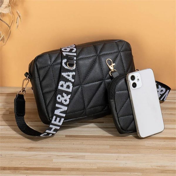 2-Piece PU Leather Crossbody Bag for Girls – Stylish Shoulder Bag for Women