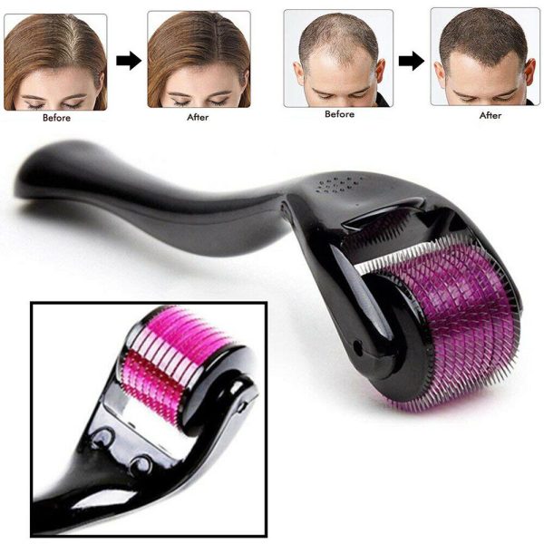 Pack Of 2 Derma Roller Facial & Hair Therapy Microneedle Hair Regrowth Beard Growth Anti Hair Loss Treatment Thinning