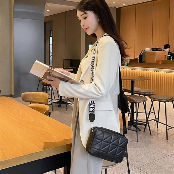 2-Piece PU Leather Crossbody Bag for Girls – Stylish Shoulder Bag for Women