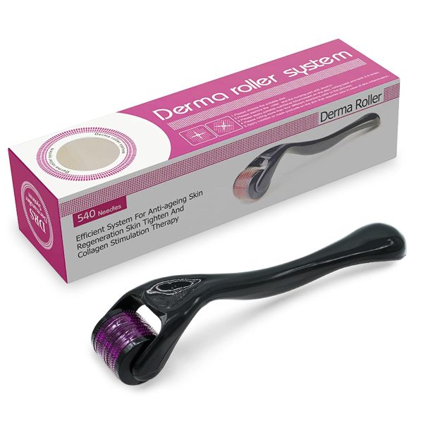 Pack Of 2 Derma Roller Facial & Hair Therapy Microneedle Hair Regrowth Beard Growth Anti Hair Loss Treatment Thinning